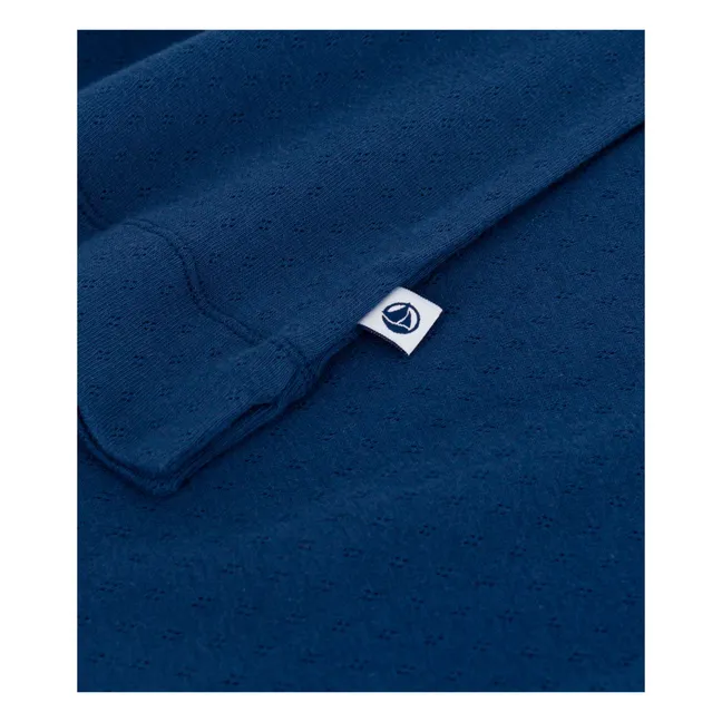 Camisón moreno de algodón orgánico | Azul Marino