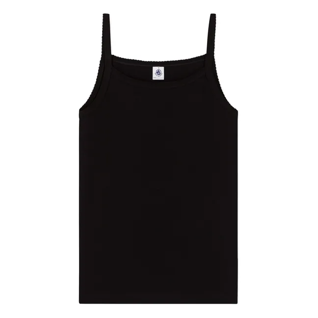 Camiseta de tirantes de algodón ecológico Cocotte | Negro