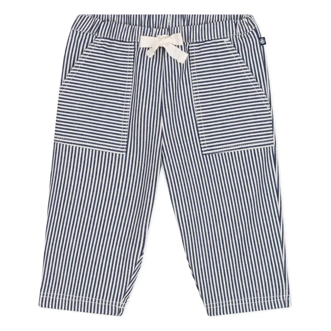 Pantaloni in cotone biologico Themis | Blu marino