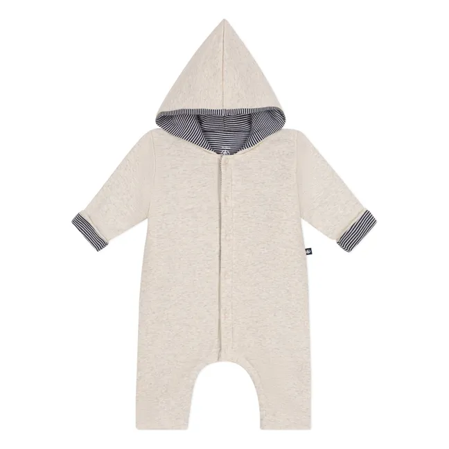 Tuta in cotone organico Tarron | Ecru chiné