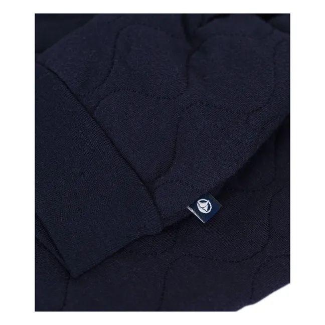 Gilet Matelassé Teteorite Coton Bio | Bleu marine