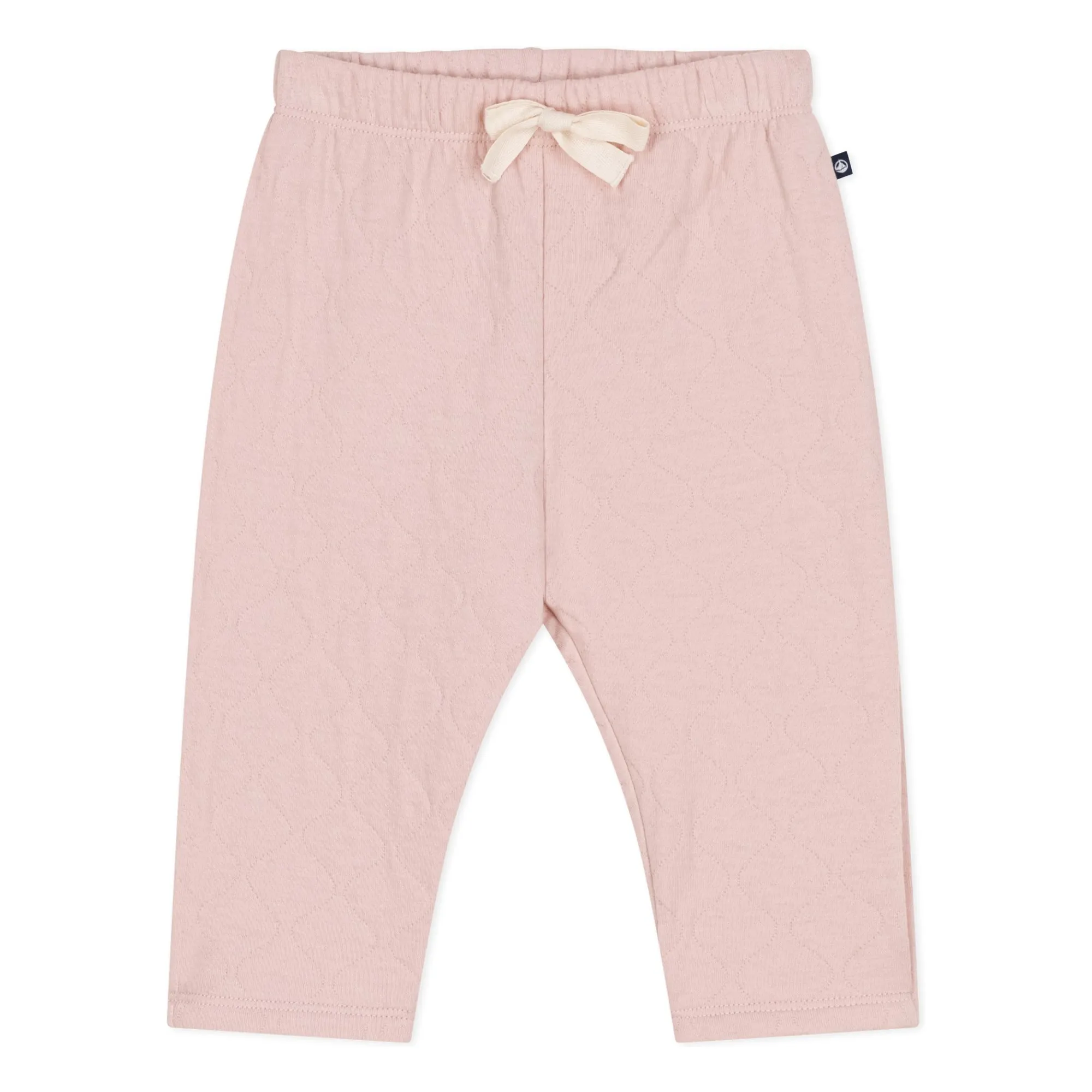 Petit Bateau Dusty Pink Organic Cotton Tapucin Quilted Pants