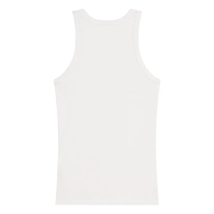 Camiseta de tirantes de algodón orgánico | Blanco- Imagen del producto n°3