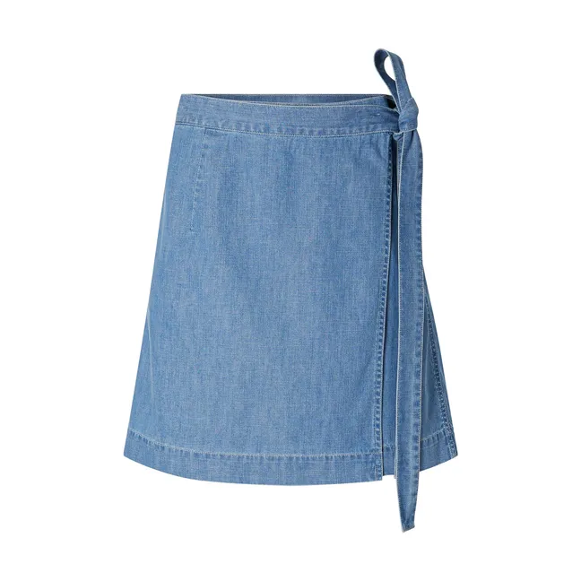 Aime Chambray skirt | Washed blue
