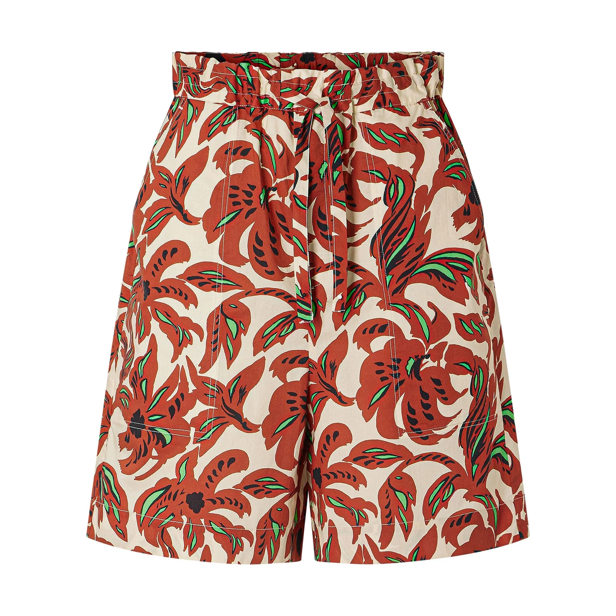 Soeur Terracotta Acapulco Cotton Poplin Bermuda Shorts
