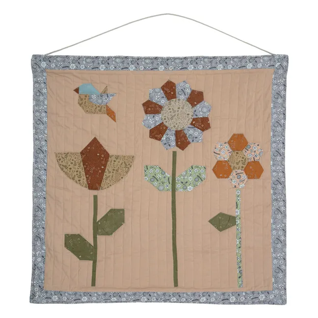Patchwork-Wanddekoration Tanne | Rosa