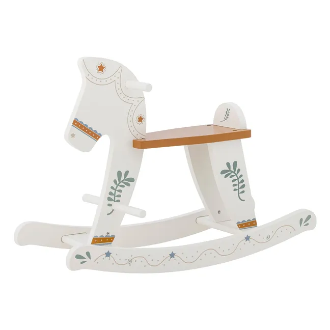 Ruddy rocking horse | White
