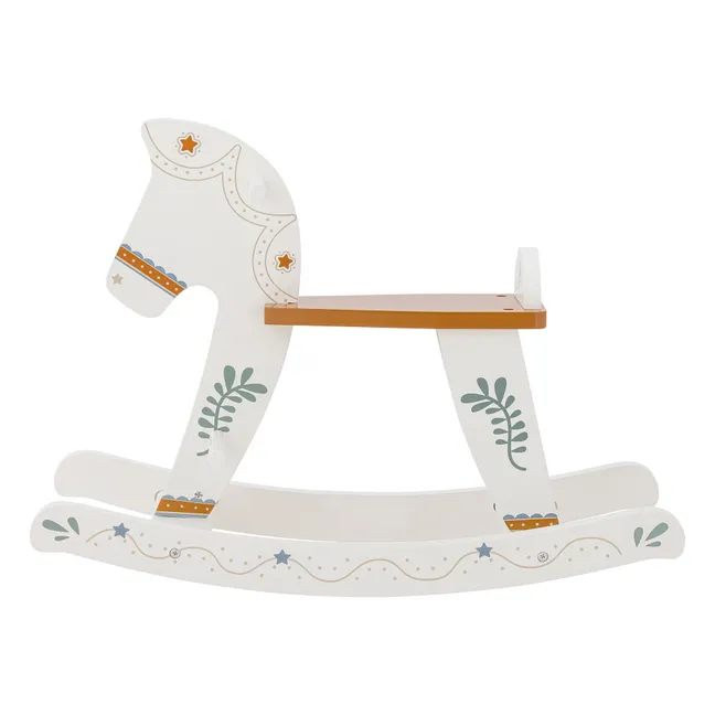 Ruddy rocking horse | White