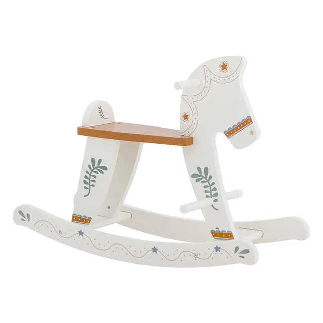 Ruddy rocking horse | White