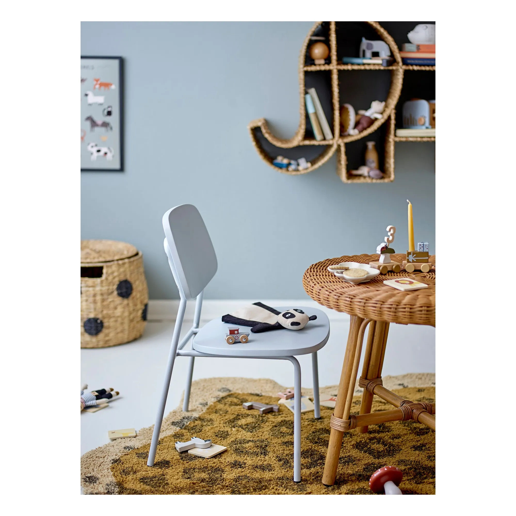 Chaise enfant Gugga | Bleu gris- Image produit n°1