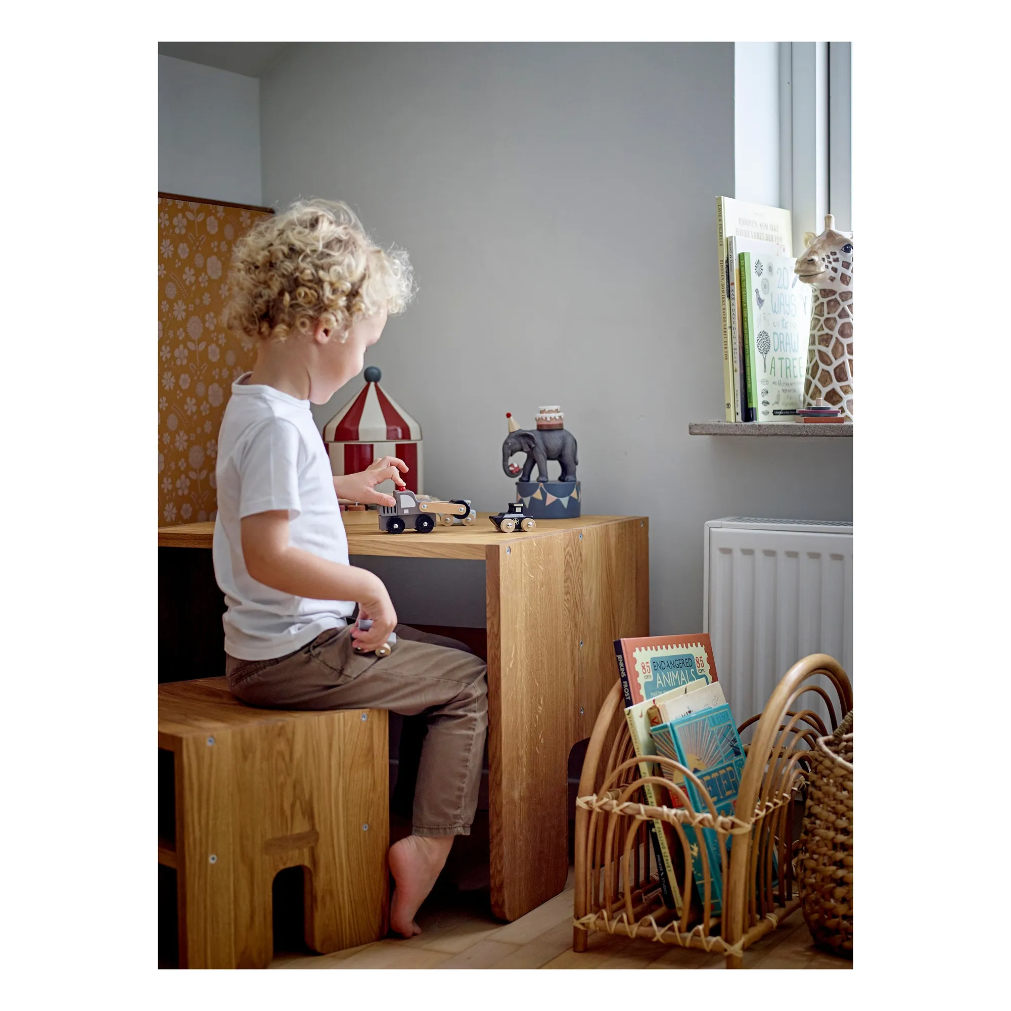 Boite de rangement en grès Cimmi | Rouge- Image produit n°4