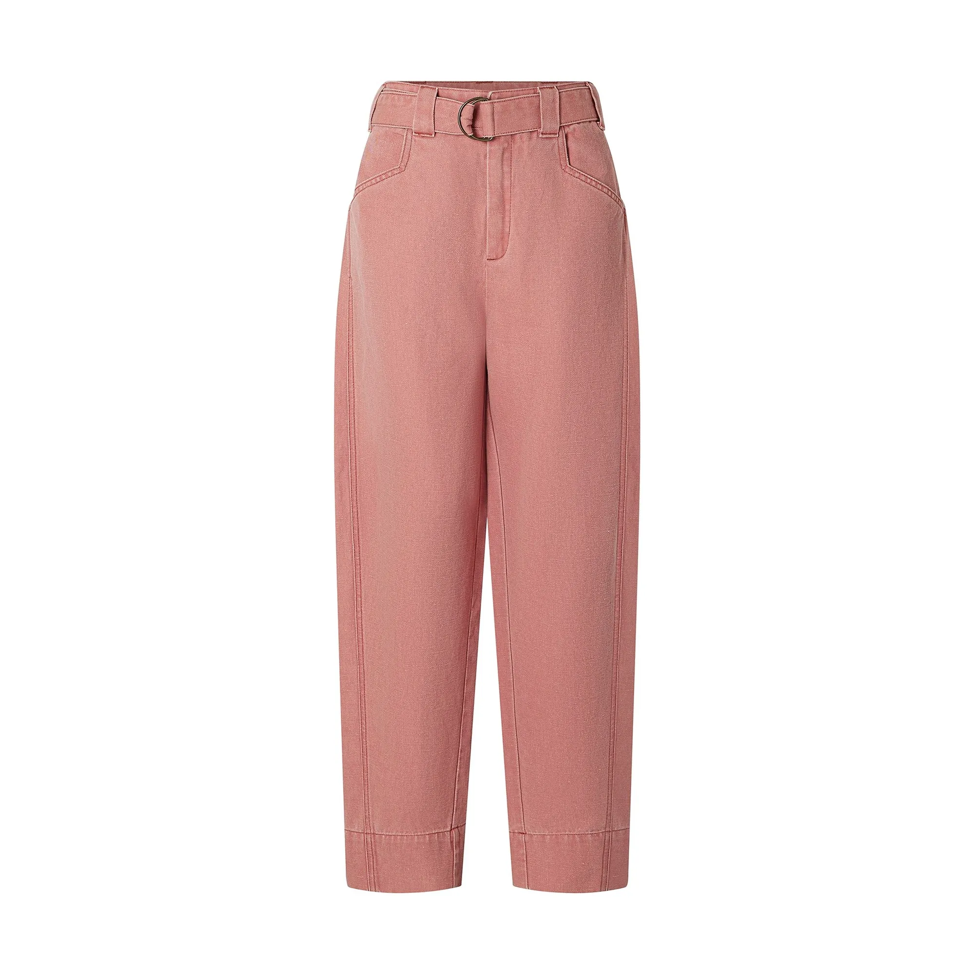 Soeur Pink Volage Cotton And Linen Trousers