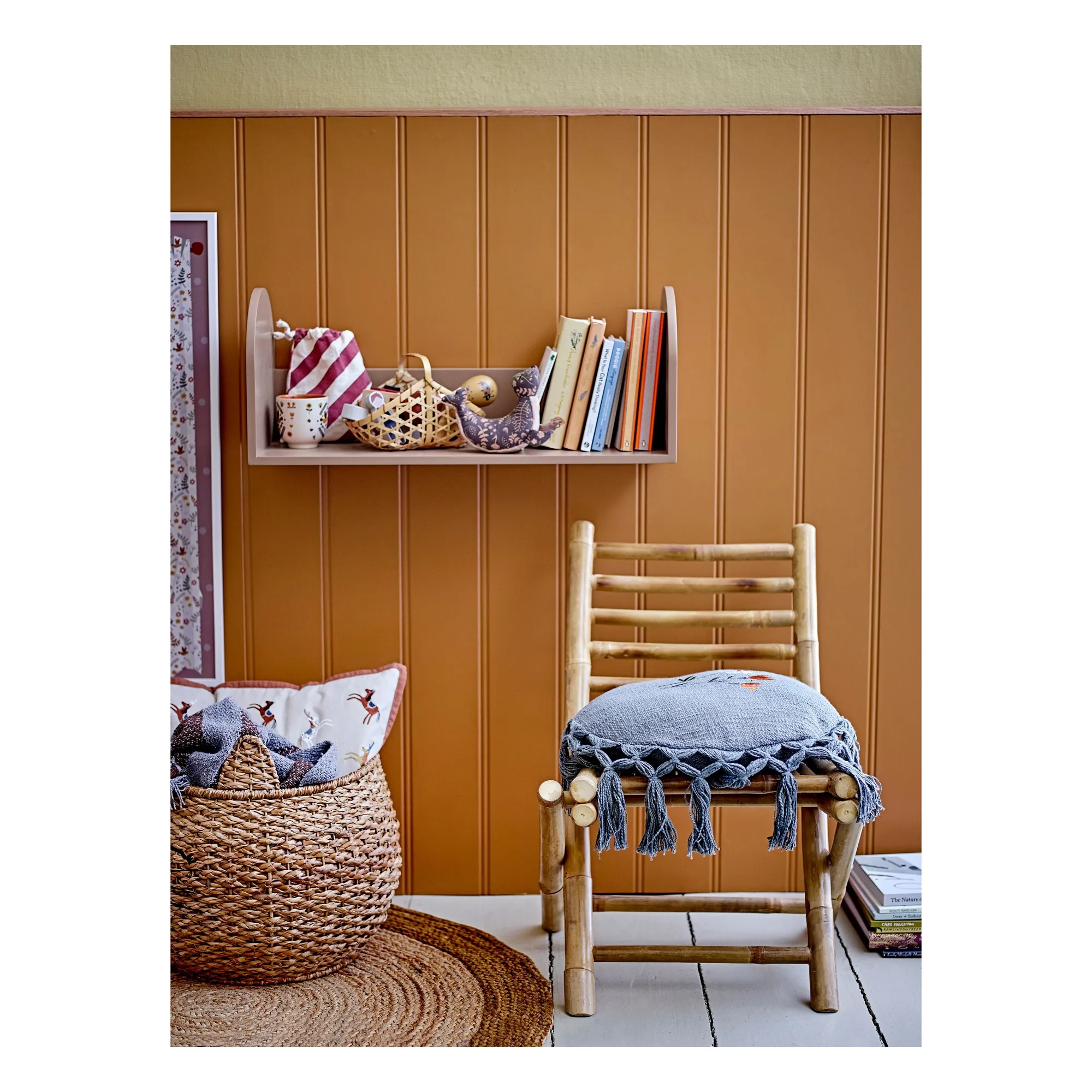 Coussin Elinna | Bleu- Image produit n°4