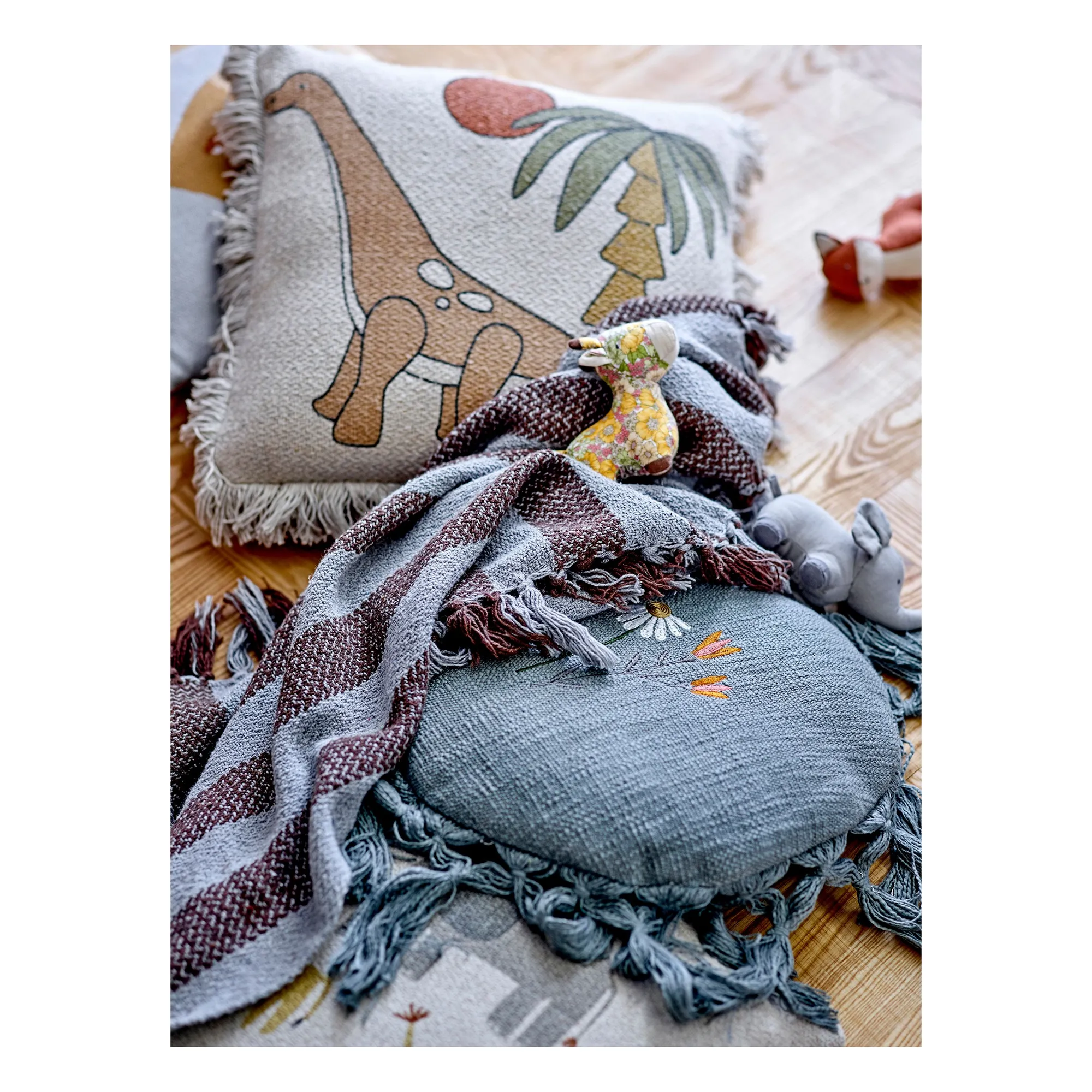 Coussin Elinna | Bleu- Image produit n°1
