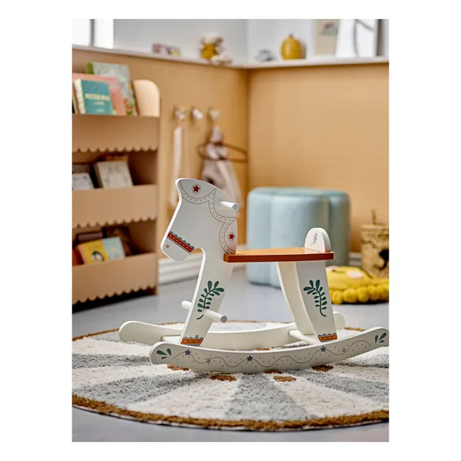 Cavallo a dondolo Ruddy | Bianco