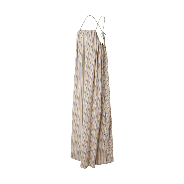 Arielle Stripes Dress | Beige
