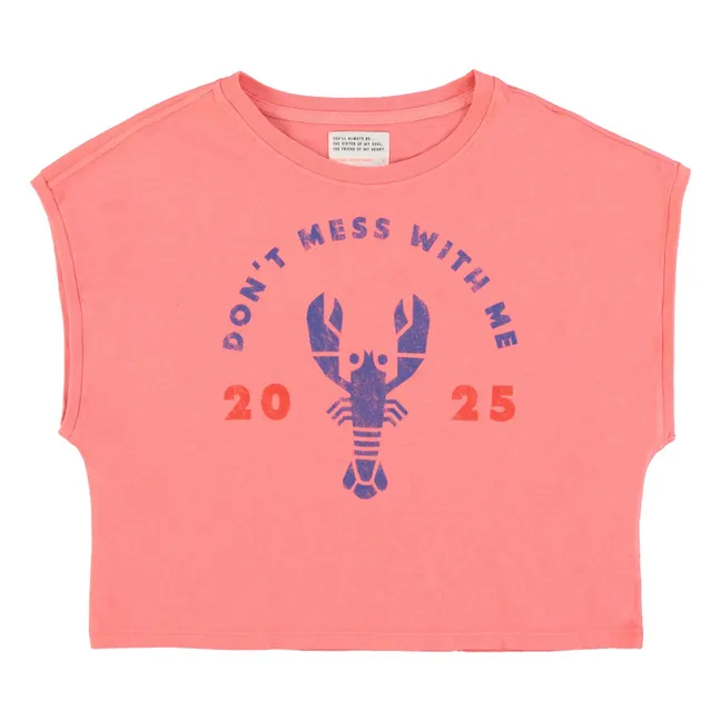 Francesca Lobster Cotton and Linen tank top | Pink
