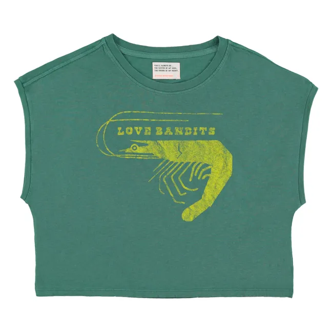 Francesca Love Bandit cotton and linen tank top | Green