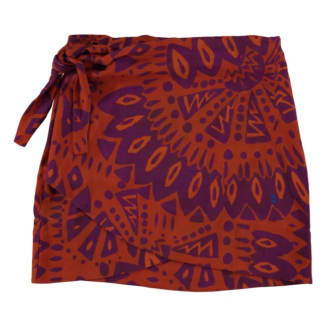 Jupe Sarong Imprimée | Orange