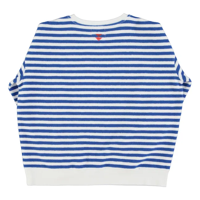 Sweat Julie Bang Stripes Algodón orgánico | Azul