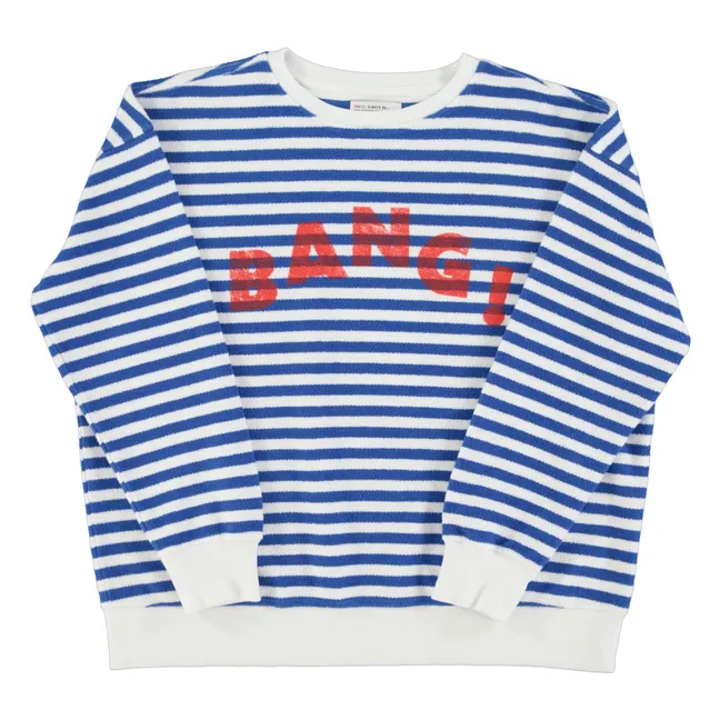 Sweat Julie Bang Stripes Algodón orgánico | Azul