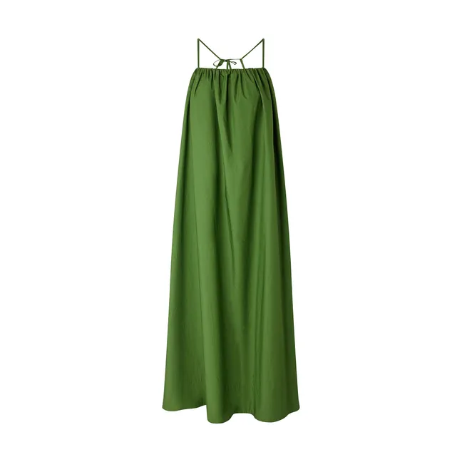 Vestido Arielle de popelina de algodón | Verde