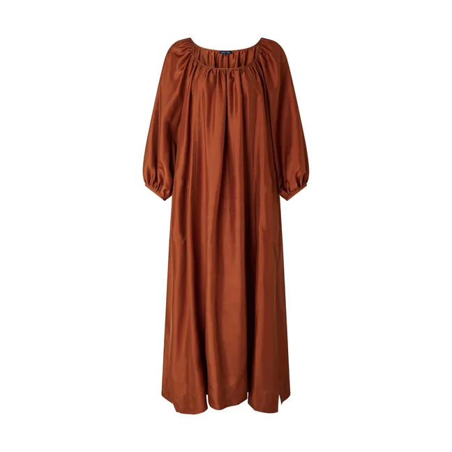 Adriana silk dress | Brown