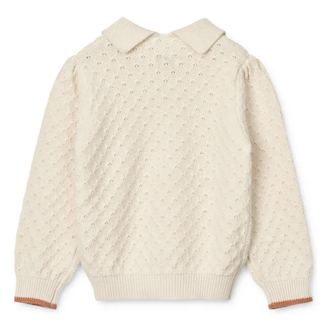 Cardigan Jane Coton Bio | Ecru