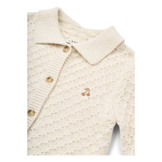 Cardigan Jane Coton Bio | Ecru