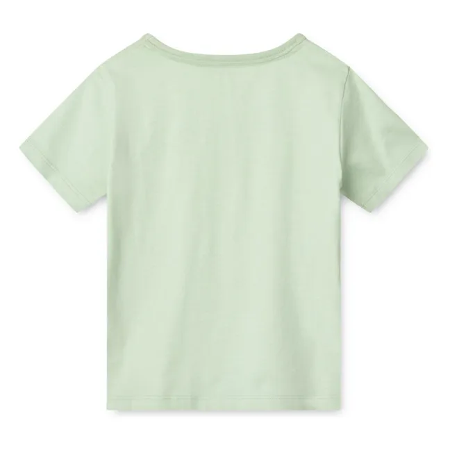 Camiseta de algodón ecológico Apia Lion | Verde Almendra