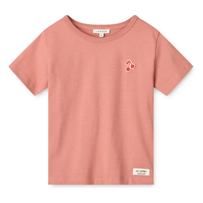 Camiseta de algodón orgánico Apia Cherry | Rosa