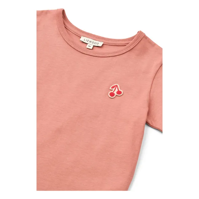 Camiseta de algodón orgánico Apia Cherry | Rosa