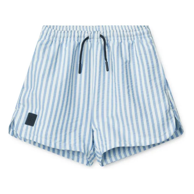 Short de Bain Aiden Seersucker Fibres Recyclées | Bleu ciel