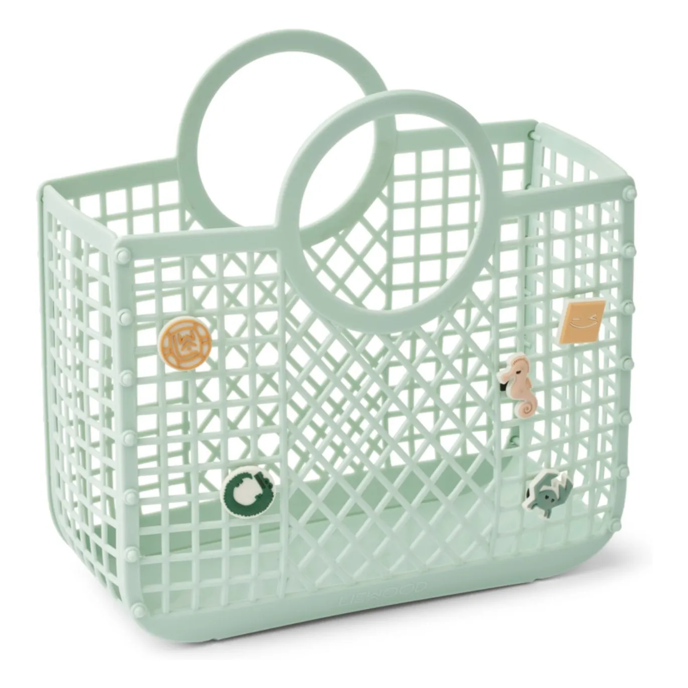 Liewood Mint Green Samantha Basket With Recycled Fiber Charms