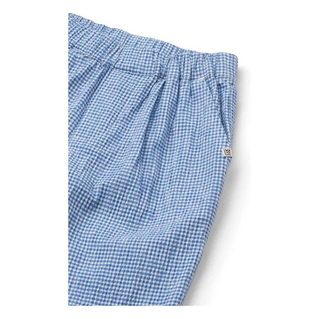 Hose Borris Seersucker Bio-Baumwolle | Blau