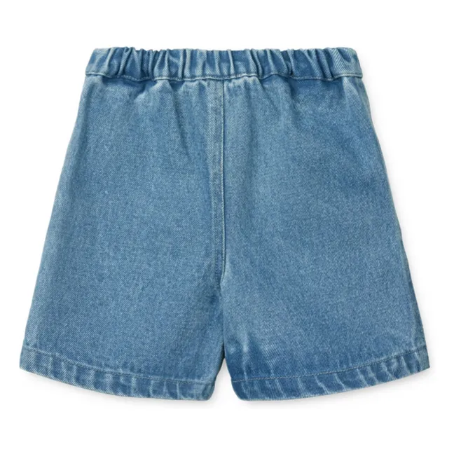 Pantalones cortos vaqueros de algodón ecológico Cesaria | Azul