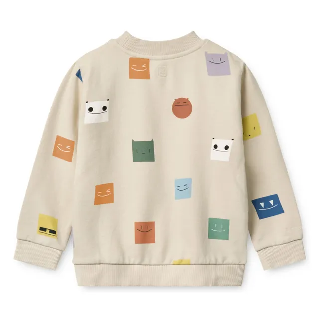 Felpa Thora Smiley in cotone organico | Ecru