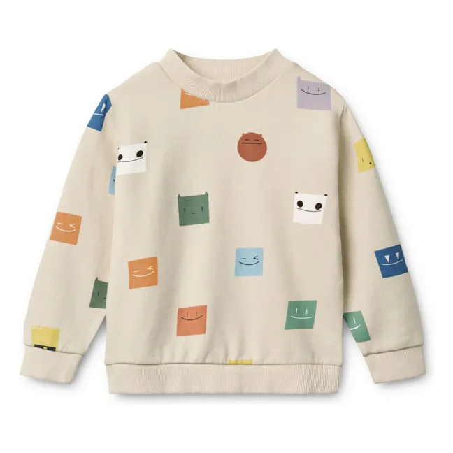 Felpa Thora Smiley in cotone organico | Ecru