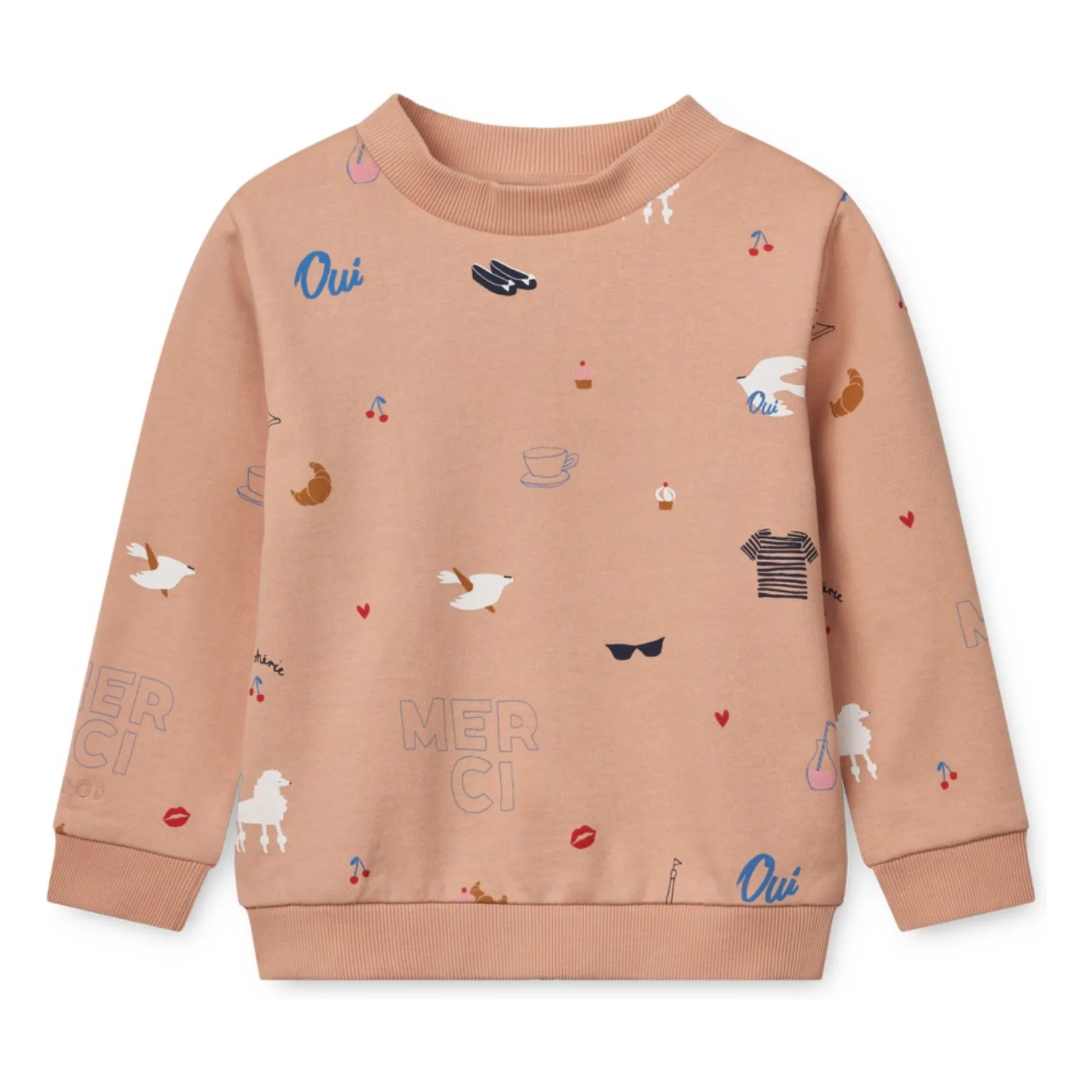 Liewood Peach Thora Paris Organic Cotton Sweatshirt