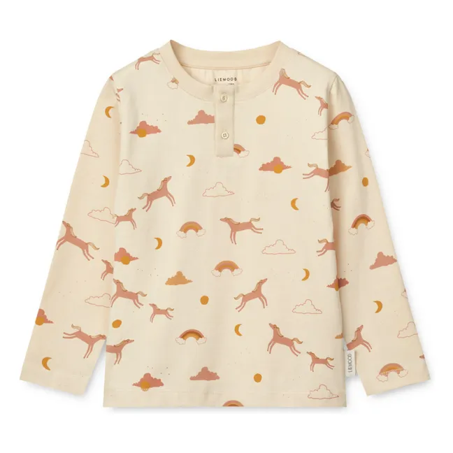 Pijama de algodón ecológico Wilhem Dream | Crema