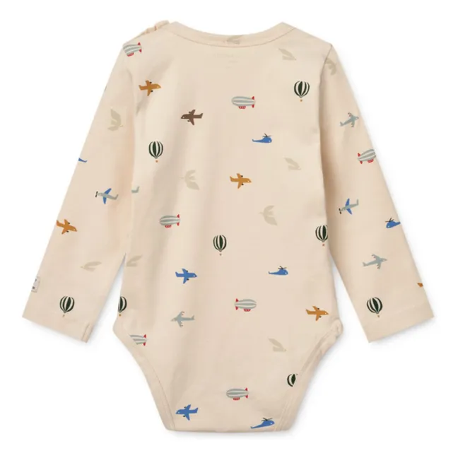 Yanni Organic Cotton Long Sleeve Bodysuit | Cream