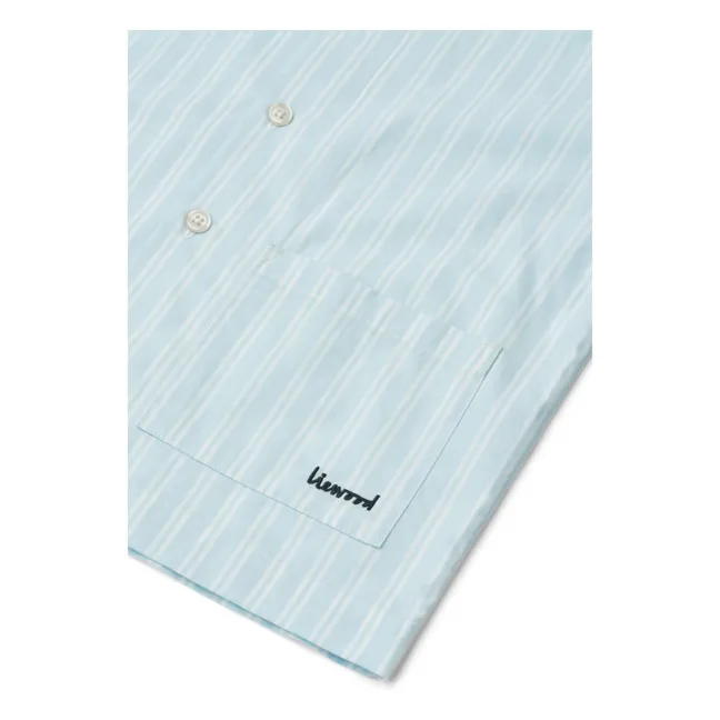 Conjunto de camisa y pantalón corto de algodón ecológico Leona | Azul Cielo