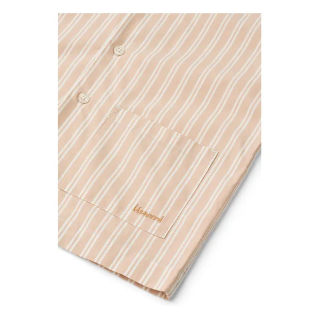 Conjunto de camisa y pantalón corto de algodón ecológico Leona | Rosa Melocotón
