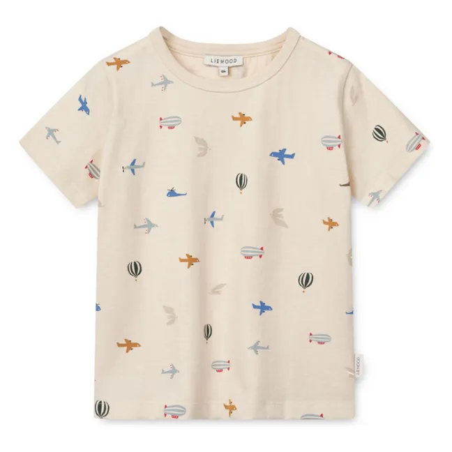 Camiseta de algodón orgánico Apia Aviator | Crema