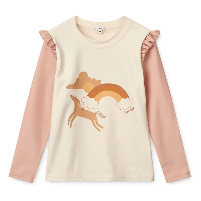 Camiseta Tenley de fibra reciclada con protección UV | Rosa Melocotón