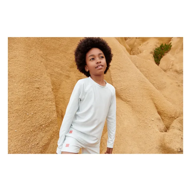 Noah Seersucker UV Protection T-Shirt | Light blue