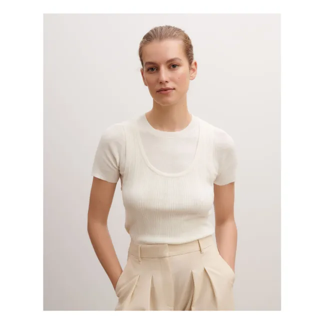 Ribbed Tank Top | Cream