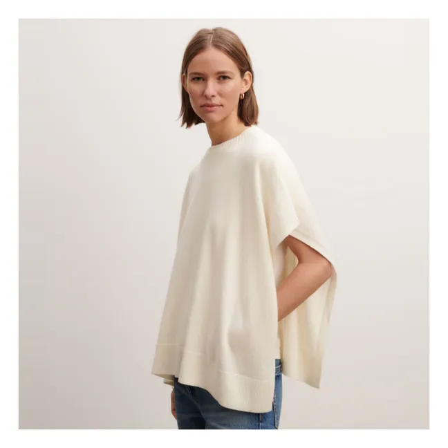 Poncho Bootsausschnitt Kaschmir | Natur