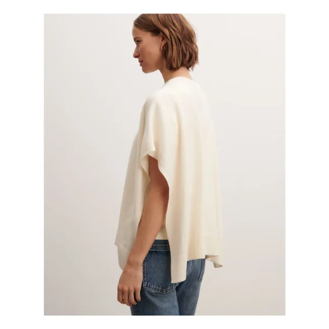 Poncho Bootsausschnitt Kaschmir | Natur