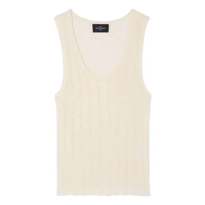 Ribbed Tank Top | Cream- Product image n°0